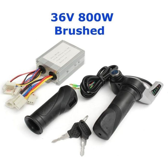 NEUFU Poignée Accélérateur et Commande à Moteur Brossé Vélo Voiture électrique 36V 800W