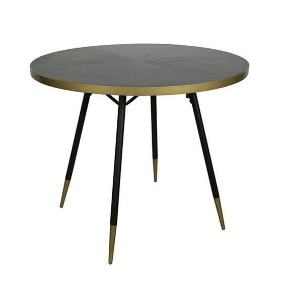 TOM table à manger decostar ro Foley 91x91x75 cm bois foncé L