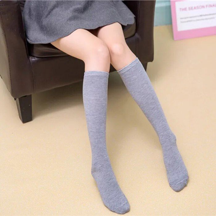 Chaussettes Hautes Et Genoux En Coton Pour Femme