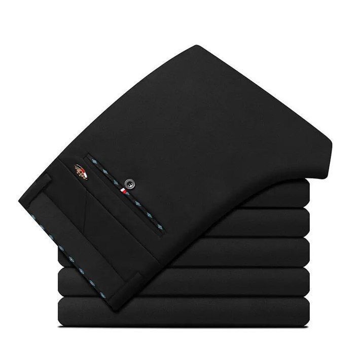 Pantalon Habillé Homme Taille Haute - Gris, Coupe Slim, Pour Bureau Ou Décontracté