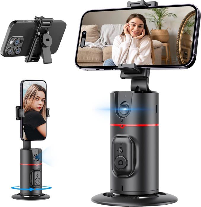 Trépied De Suivi Automatique IPhone Trépied De Suivi Automatique Du Visage Détachable Pour Perche A Selfie Avec Stabilisateur