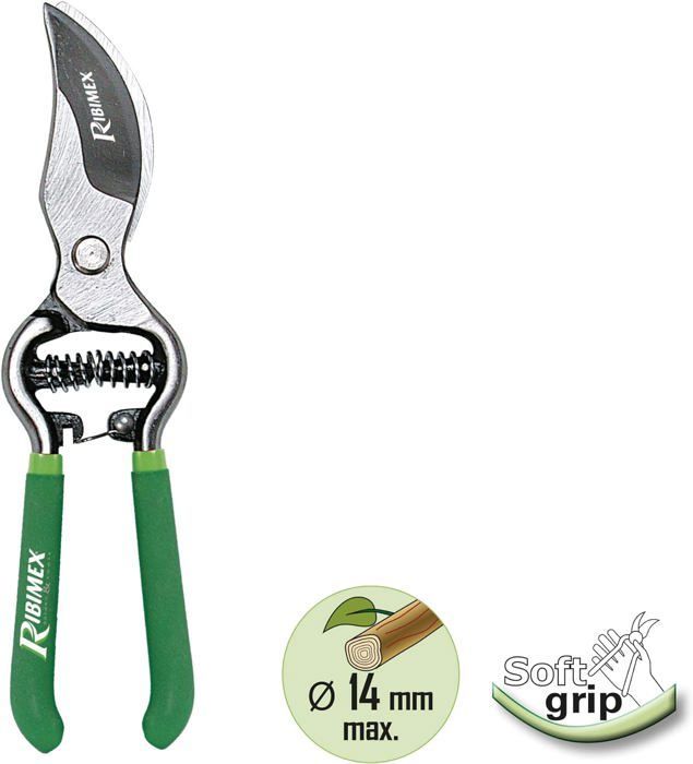 Sécateur Courbé Garden HighPro - Lames Inox Extra-tranchantes, Confortable, Durable