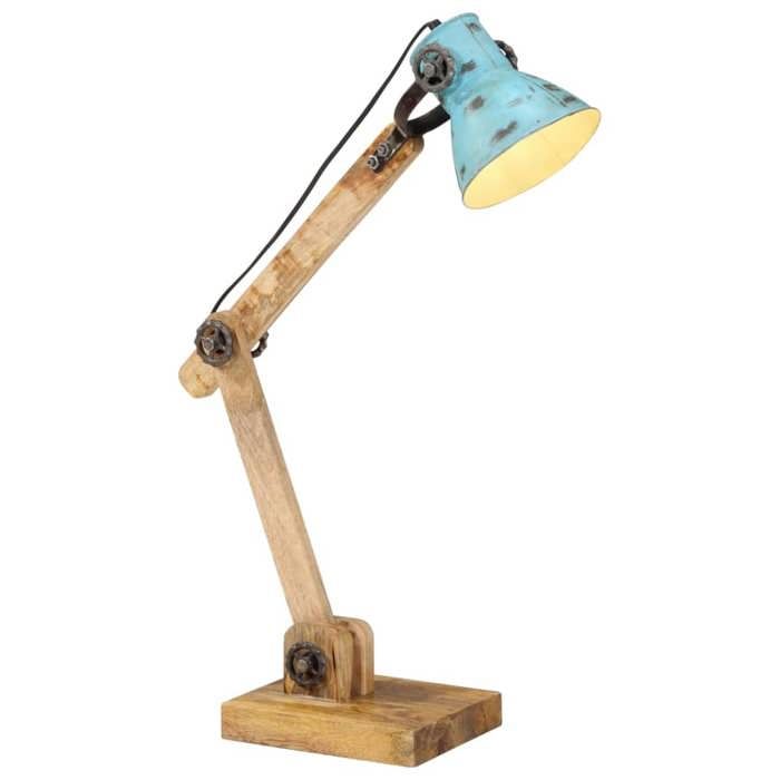 vidaXL Lampe de bureau 25 W bleu délavé 23x18x96 cm E27 lampe lumière lampe industrielle lampe de table lampe de 371840