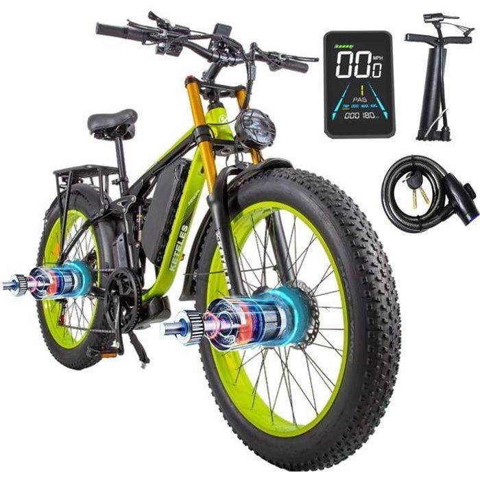 KETELES K800 PRO E-Bike 2 × 1000W double moteurs vélo électrique 23AH batterie électrique 26 \