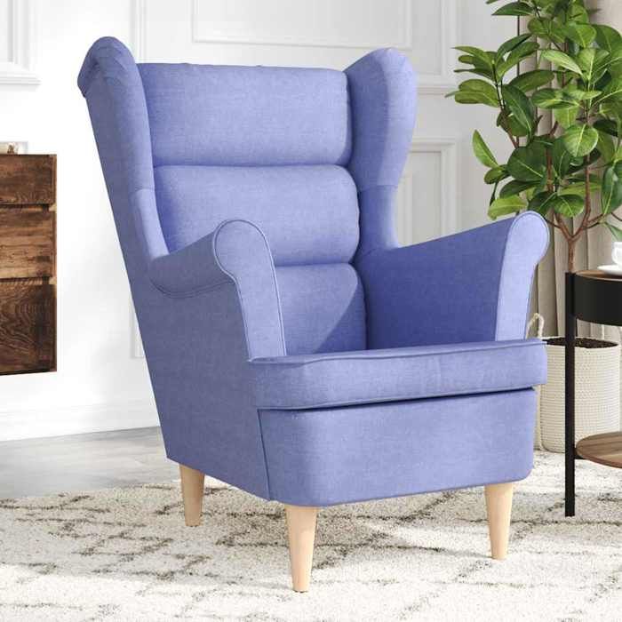 vidaXL Fauteuil bleu jean 74x84x100 cm tissu fauteuil relax fauteuil de salon chaise de chambre à coucher chaise longue 4016906