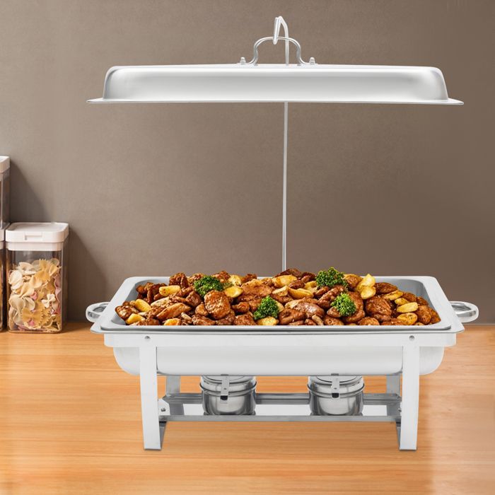 Chauffe-Plats Électrique 200W SOARS - 3,3L Acier Inoxydable, Buffet Chauffant 40-80°C Avec 3 Récipients Pour Fêtes Et Restaurants