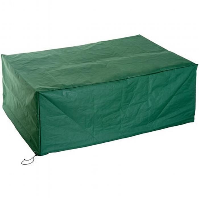 Housse de protection etanche pour meuble salon de jardin rectangulaire 210L x 140l x 70H cm vert Convient pour la protection des