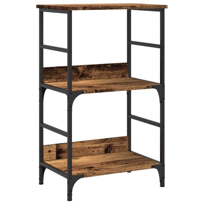 BONNIE®Bibliothèque - Étagère Décoration pour Maison Bureau vieux bois 50x33x82 cm Bois dingénierie FR265925