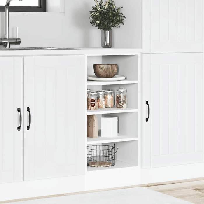 Blanc Meuble bas de cuisine - mango - Colonne cuisine - Riga Blanc 40x445x815 cm Bois dingénierie FR1040