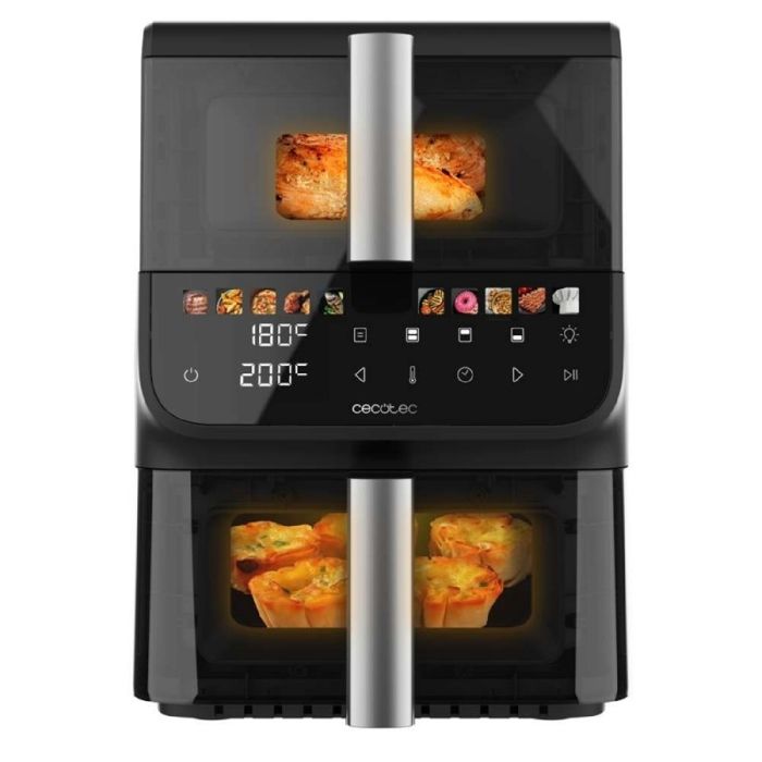 Friteuse à air sans huile CECOTEC CECOFRY DUOLEVEL 10000 DUOSIZE WINDOW 10L Fenêtre