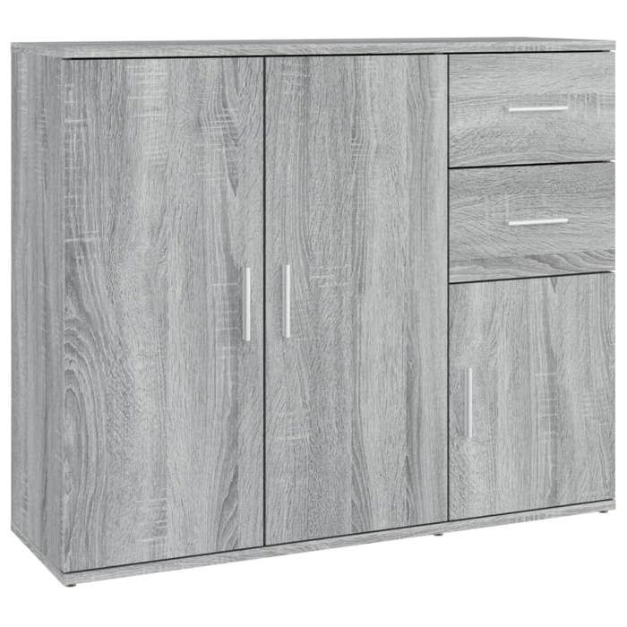 “Winter SaleTOP Armoire/Cabinet à tiroirs Gris - Buffet Sonoma gris 91x295x75cm - bois dingénierie PRO86686
