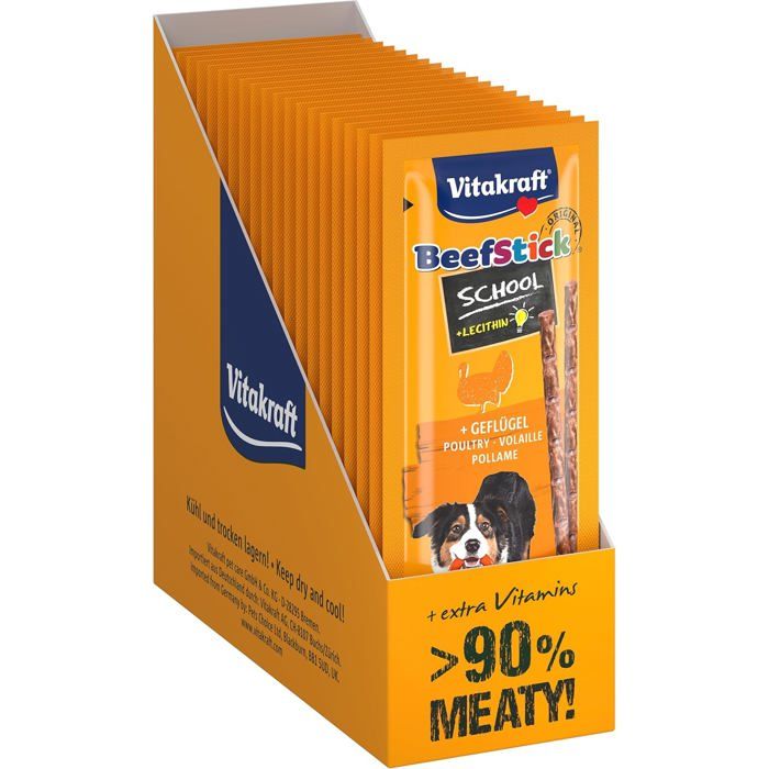 Friandise pour Chien Vitakraft Beef Stick School - 20 x 10 sticks à la volaille Friandise pour Chien Vitakraft Beef Stick School - 20 x 10 sticks à la volaille