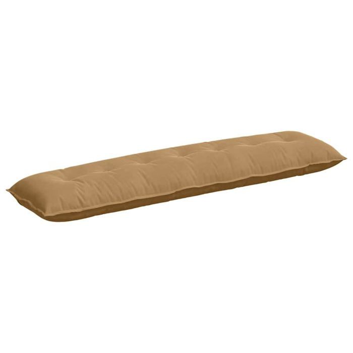 Coussin lombaire en velours côtelé - vidaXL - Marron - 200x50x19 cm - Housses amovibles - Rembourrage polyester