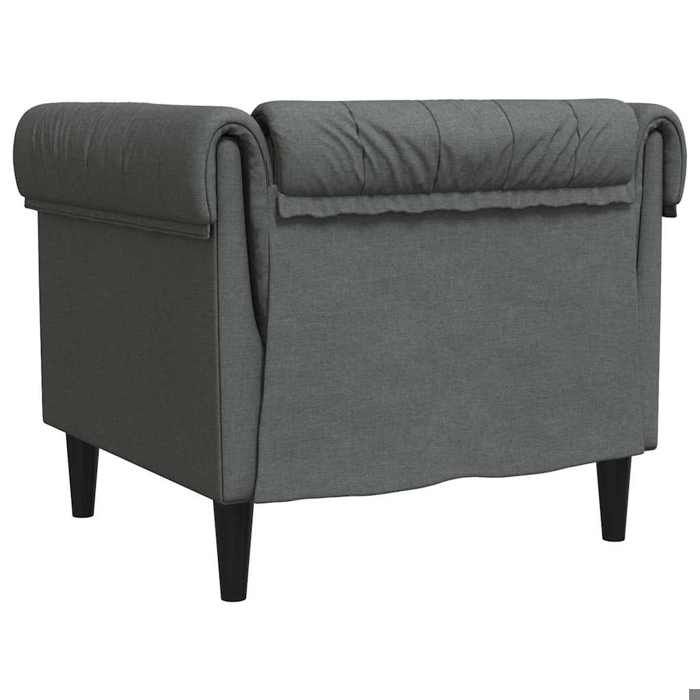 BURKE@ Canapé simple - Fauteuil 1 personne - Gris foncé 78.5x74.5x74.5 cm Polyester SS1835