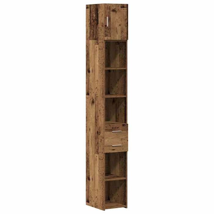 ABOTT@Buffet de Cuisine KENNETH - Armoire Bas/Colonne/ Armoire de rangement 2 pcs - Bois ancien 30x425x225cm - 565926