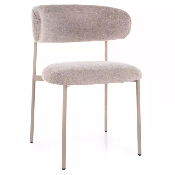 Chaise - Meubles&Design - Chaise tissu beige structure métal cachemire confort épuré et design JULIAZ Chaise - Meubles&Design - Chaise tissu beige structure métal cachemire confort épuré et design JULIAZ