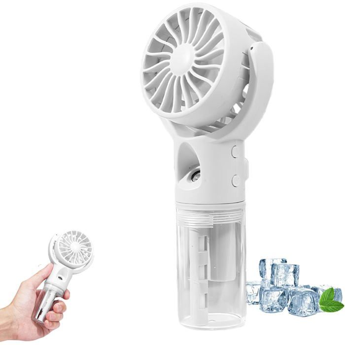 Ventilateur portable avec brumisateur - Belle commode - Brumisateur intégré
