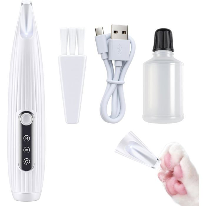 Tondeuse à griffes pour animaux - EVERWOL - Sans fil - LED intégrée - Recharge USB-C - Ultra silencieuse
