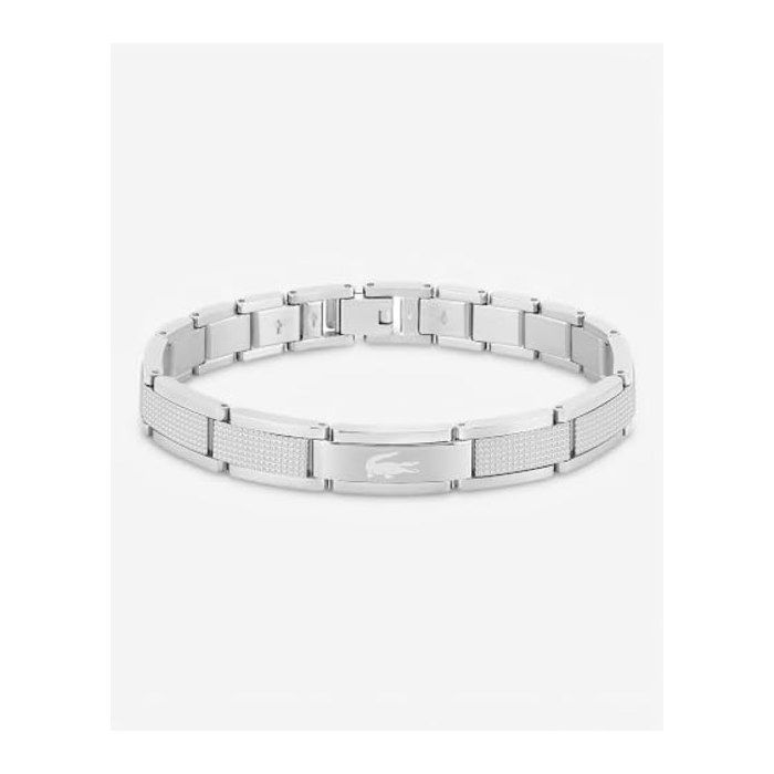 Bracelet en acier inoxydable bicolore pour homme - Contemporain - taille unique - Design tendance - Silver - Hommes adultes Bracelet en acier inoxydable bicolore pour homme - Contemporain - taille unique - Design tendance - Silver - Hommes adultes