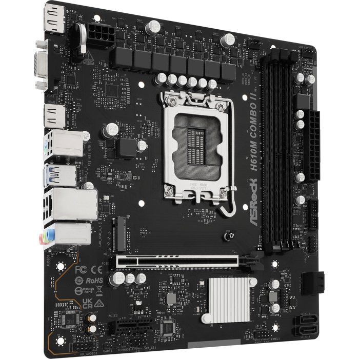 Carte mère - ASROCK - H610M Combo II - Socket LGA1700 - DDR4/DDR5 - Micro-ATX