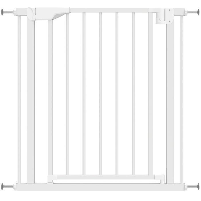 Barrière de sécurité enfant sans perçage - Blanc - Acier au carbone - 76-82 cm largeur ajustable - Hauteur 76 cm