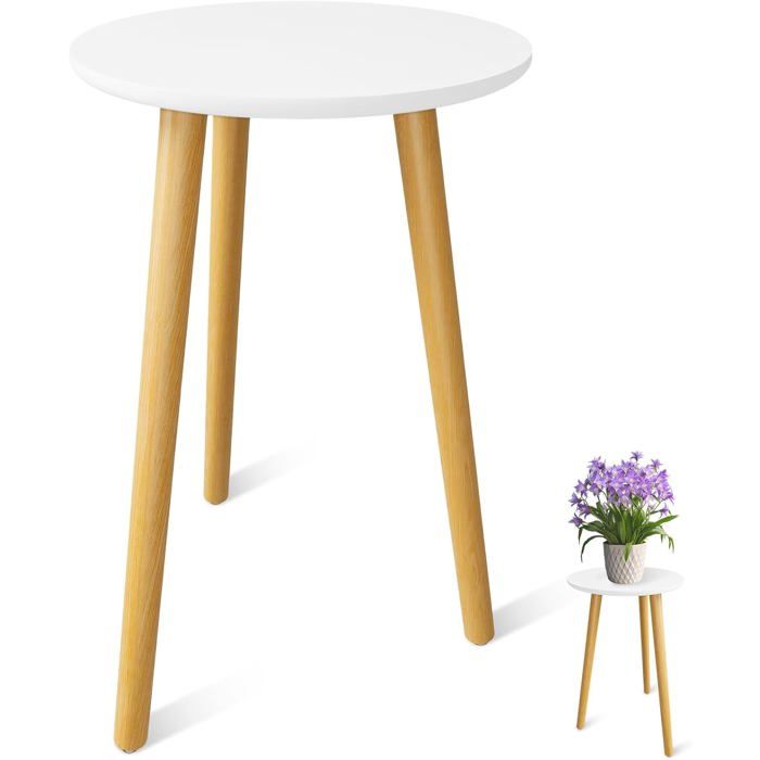 42X28Cm Support Plantes Bois Rond Tabouret Plante Intérieur Avec 3 Pieds Piedestal Pour Pots Fleurs Table Appoint Pour Décor[CA284]