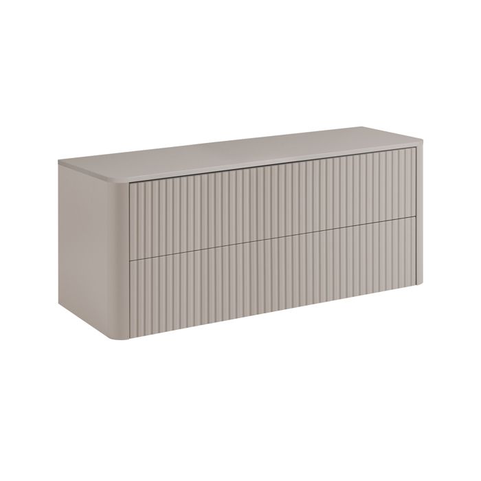 Meuble sous vasque - Meuble de salle de bain 120 (Cachemire) - Plan cachemire - 2 tiroirs - Suspendu 120 8×44 2×48 4 cm