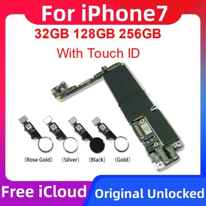 Lot De 2 Cartes Mères Pour IPhone 7 - 128 Go Blanc - Pour Pièces Ou Réparation