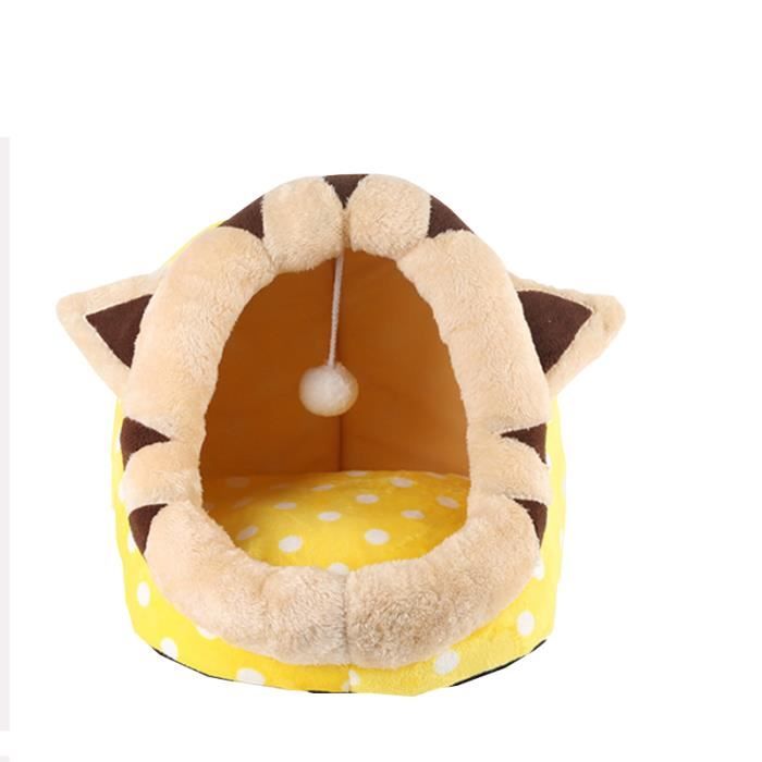 ALLSOPETS Lit Grotte Pour Chat Et Petit Chien, Maison Chaude En Peluche Douce, Lit D'Intérieur Confortable Avec Dessous Antidérapant (Bleu Océan, M