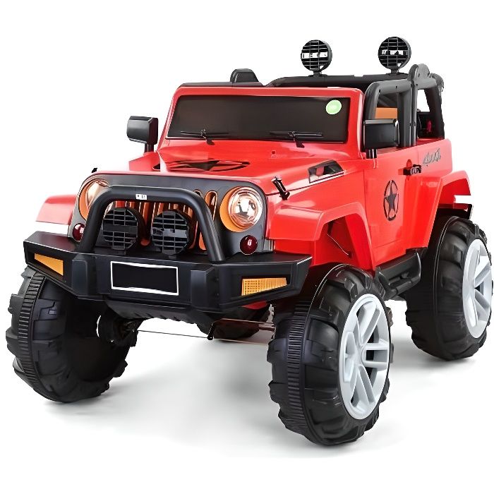 Voiture électrique pour enfant ATAA BIGFOOT 4X4 Rouge - 4 moteurs 12v - Télécommande parents