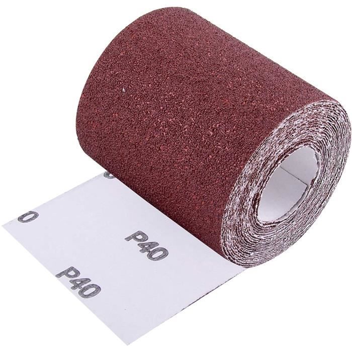 Papier de Verre Rouleau 5m x 93mm Papier Abrasif pour Ponçage Polissage,  Grain 40[394] - Cdiscount Bricolage