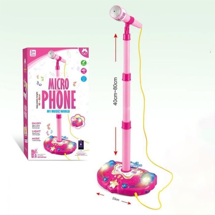 Micro Enfant sur, Jouet Fille 3-8 Ans, Karaoke pour Chanter Pied, Machines  Anniversaire Set avec Microphones(Rose) . - Cdiscount Jeux - Jouets