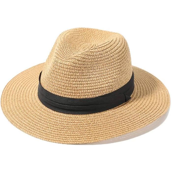 NEUF pour femmes filles chapeau de Paille FEDORA soleil plage été FESTIVAL