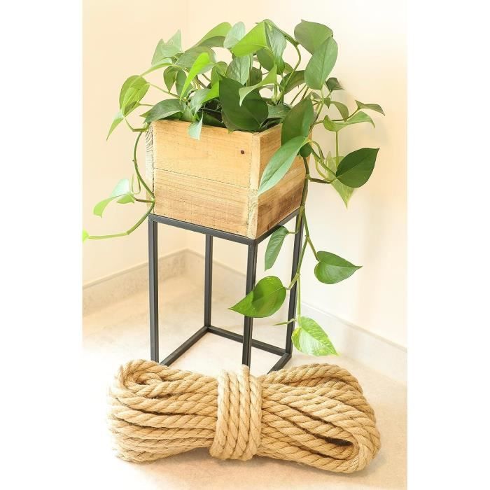 Corde De Jute Naturelle 25 Mètres X 20 Mm - Ficelle Chanvre Pour Bricolage, Décoration, Jardinage, Artisanat