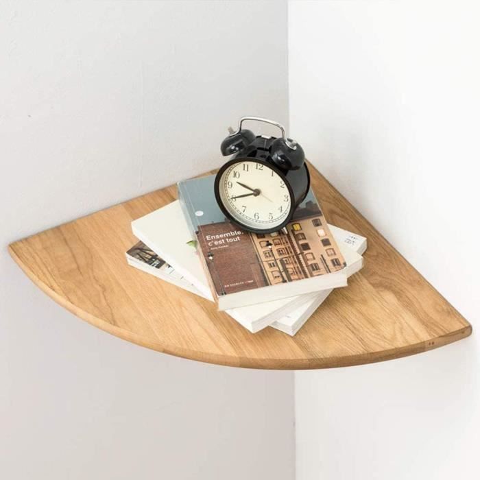 Étagère D'Angle Flottante PVC Lot 3 - Rangement Salon Chambre Salle De Bain