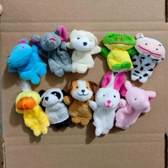 Marionnettes à Doigts Animaux – Les 3 Petits Cochons – 8 Pièces En Peluche Douce – Jeu De Contes Pour Tout-Petits Dès 3 Ans