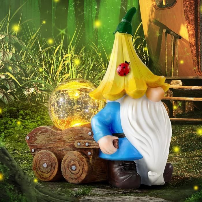 Gnomes De Jardin Décorations Gnomes Solaires, Gnome D