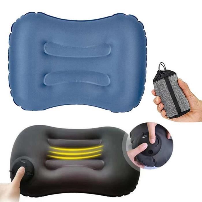 Oreiller gonflable portable en forme de U, coussin de dossier gonflable, type de presse, air, cou, extérieur, voyage, camping  18