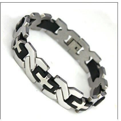 Bracelet Homme En Acier Inoxydable - Neuf Avec Étiquettes - Longueur 21 Cm