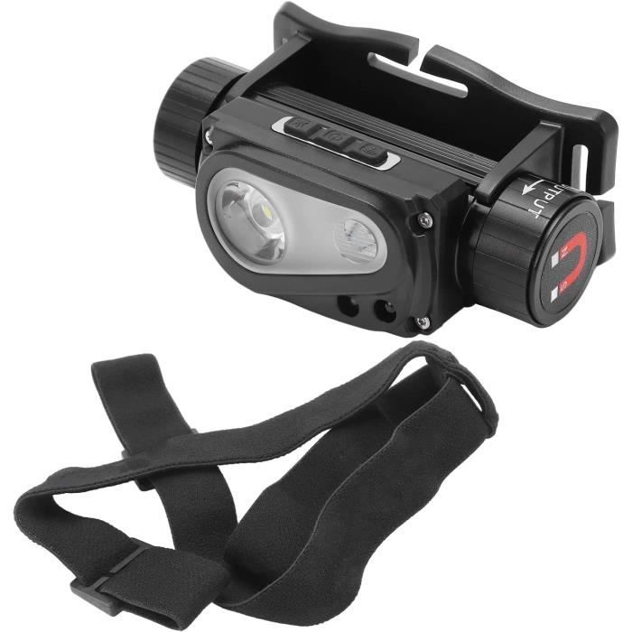 Lampe Frontale à LED, tête de Lampe réglable, Lampe Frontale Rechargeable Pratique étanche pour