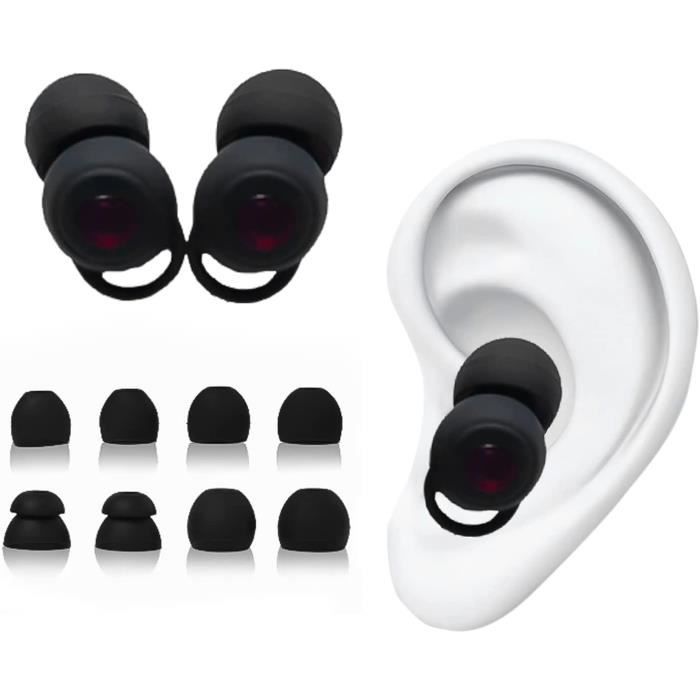 Protège-oreilles Pour Dormir - Bouchons Anti-bruit Réglables, Confortables Pour Avion Et Maison