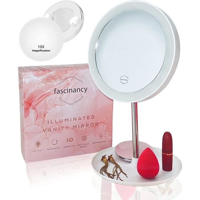 Miroir Grossissant Lumineux B Beauty Planet - 20x Avec LED - Blanc - NEUF