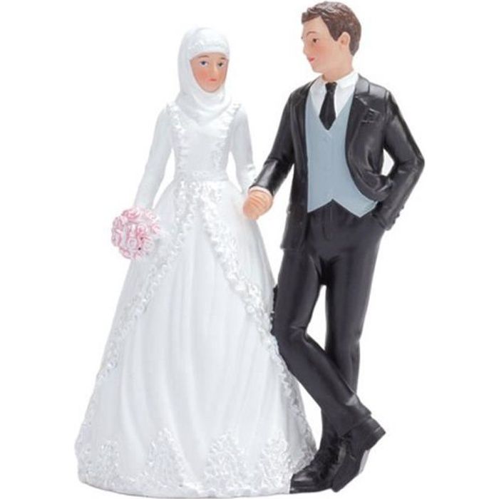 Figurine A Gateau De Mariage Couple Marie Musulman Cdiscount Maison