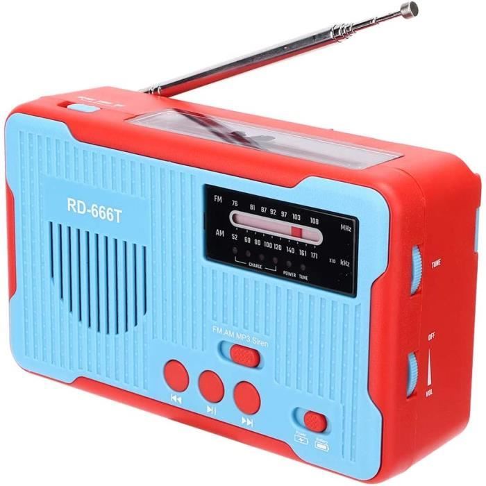 Radio à Manivelle Radio Portable à énergie Solaire d'urgence Radio à