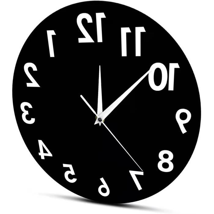 Poster Boutique Wall Clock, Plastique, Orange, 30 X 30 X 5 Cm[O2397