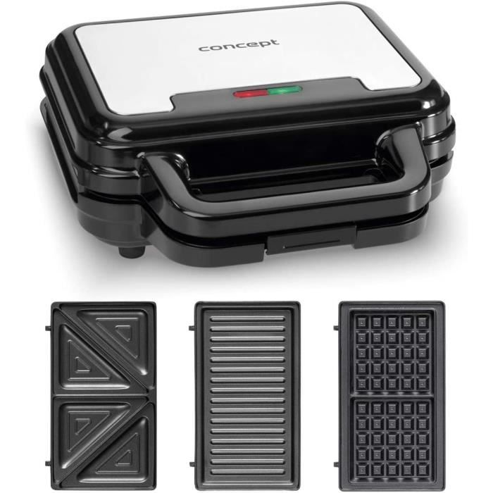 Grille-pain Sandwich Maker - Girmi - TS03 - 750 W - 2 tranches - Gris - Electroménager
