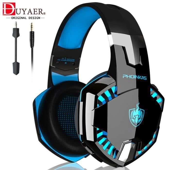 WST Casque de jeu sans fil Bluetooth supra-auriculaire avec microphone,Son  Surround 7.1 pour Gaming Esport,pourPC-PS-Smartphone - Cdiscount  Informatique