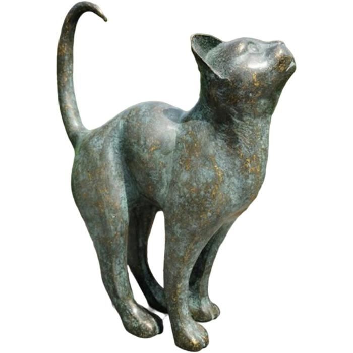 Ornement de jardin,extérieur mignon statue belle statue de chat vintage résine – Artisanat animaux mignons ornement pour la maison
