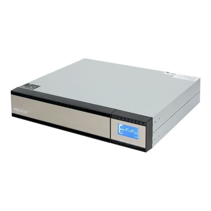 Phasak Pro-Rack 1000 VA Online LCD Onduleur ( rack-montable ) CA 230 V 800 Watt 1000 VA 9 Ah RS-232 USB 2U 19
