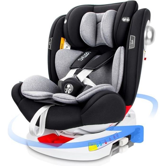 LETTAS Siège Auto ISOFIX 360° Pivotant Groupe 0+/1/2/3 (0-36kg, 0-12ans)  Inclinable Top Tether Protection Latérale ECE R44/04 Noir - Achat / Vente siège  auto LETTAS Siège Auto ISOFIX 360° Pivotant Groupe 0+/1/2/3 (